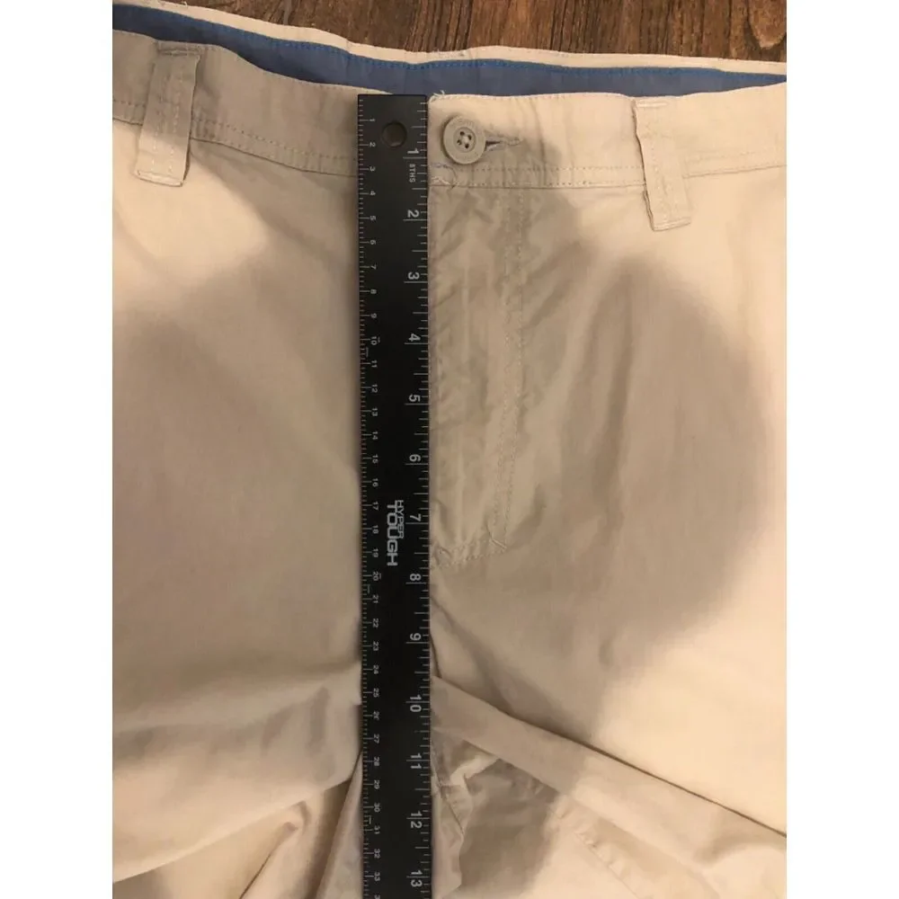 MENS COLUMBIA BEIGE TAN KHAKI 19" CASUAL FLAT FRONT LIGHT WEIGHT WALK SHORTS 38 - Picture 8 of 10
